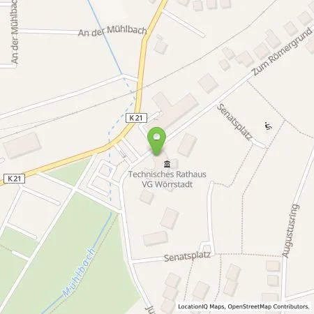 Standortübersicht der Tankstelle EWR AG in 55286 Wörrstadt