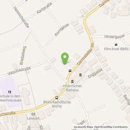 Standortübersicht der Tankstelle EWR AG in 68647 Biblis