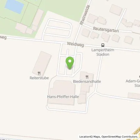 Standortübersicht der Tankstelle EWR AG in 68623 Lampertheim