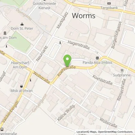 Standortübersicht der Tankstelle EWR AG in 67547 Worms