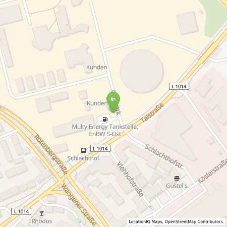 Standortübersicht der Tankstelle EnBW mobility+ AG und Co.KG in 70188 Stuttgart