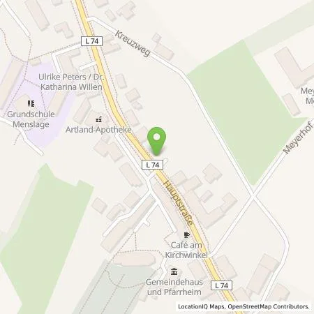 Standortübersicht der Tankstelle Westenergie Metering GmbH in 49637 Menslage