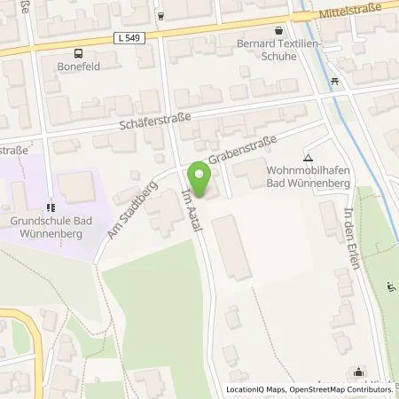 Standortübersicht der Tankstelle Westenergie Metering GmbH in 33181 Bad Wünnenberg