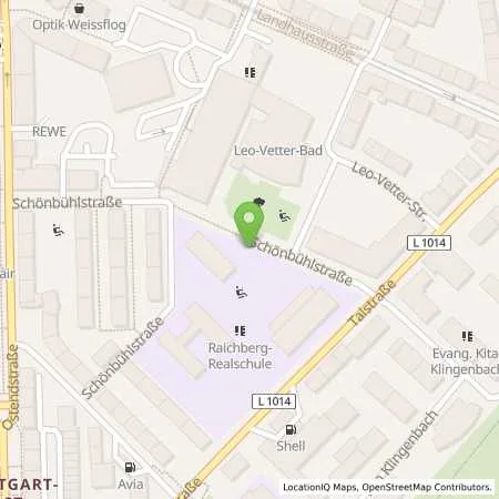 Standortübersicht der Tankstelle EnBW mobility+ AG und Co.KG in 70188 Stuttgart