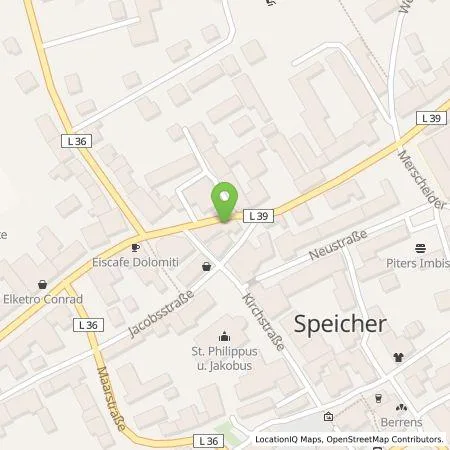 Standortübersicht der Tankstelle Westenergie Metering GmbH in 54662 Speicher