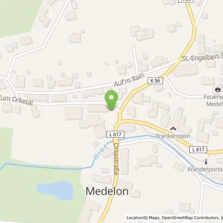 Standortübersicht der Tankstelle Westenergie Metering GmbH in 59964 Medebach