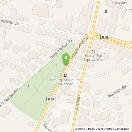 Standortübersicht der Tankstelle Westenergie Metering GmbH in 54634 Bitburg