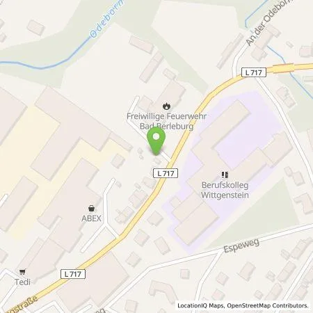 Standortübersicht der Tankstelle Westenergie Metering GmbH in 57319 Bad Berleburg