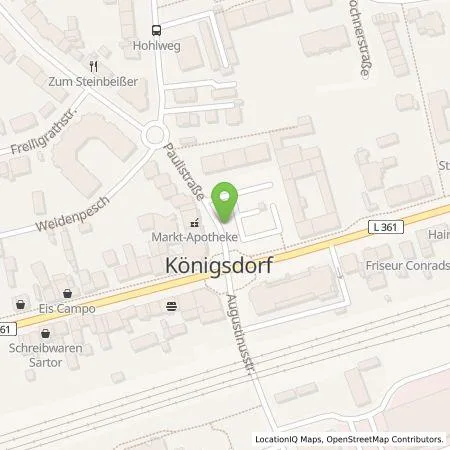 Standortübersicht der Tankstelle Westenergie Metering GmbH in 50226 Frechen