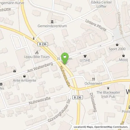 Standortübersicht der Tankstelle Westenergie Metering GmbH in 59955 Winterberg