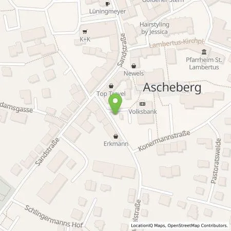 Standortübersicht der Tankstelle Westenergie Metering GmbH in 59387 Ascheberg