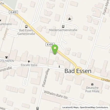 Standortübersicht der Tankstelle Westenergie Metering GmbH in 49152 Bad Essen