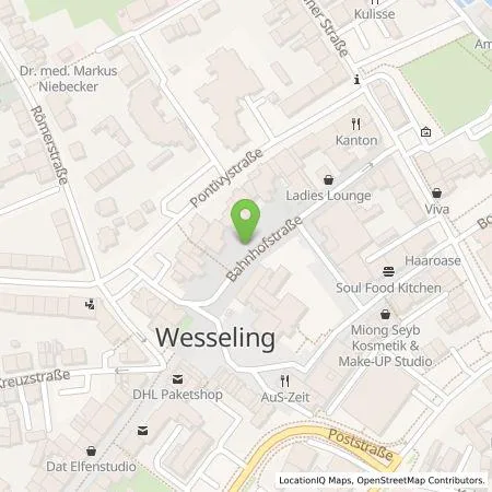 Standortübersicht der Tankstelle Westenergie Metering GmbH in 50389 Wesseling