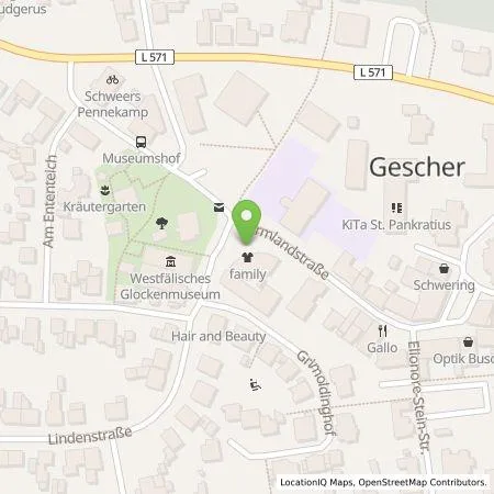 Standortübersicht der Tankstelle Westenergie Metering GmbH in 48712 Gescher