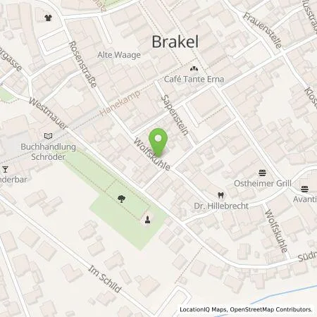 Standortübersicht der Tankstelle Westenergie Metering GmbH in 33034 Brakel