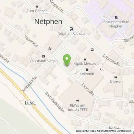 Standortübersicht der Tankstelle Westenergie Metering GmbH in 57250 Netphen