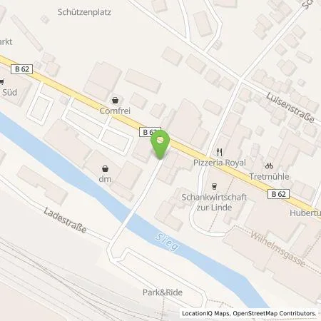 Standortübersicht der Tankstelle Westenergie Metering GmbH in 57518 Betzdorf