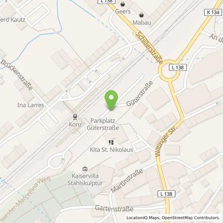 Standortübersicht der Tankstelle Westenergie Metering GmbH in 54329 Konz