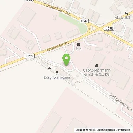 Standortübersicht der Tankstelle Westenergie Metering GmbH in 33829 Borgholzhausen