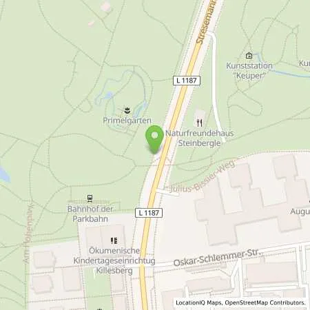 Standortübersicht der Tankstelle EnBW mobility+ AG und Co.KG in 70191 Stuttgart