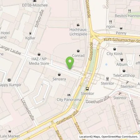 Standortübersicht der Tankstelle enercity AG in 30159 Hannover