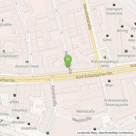 Standortübersicht der Tankstelle enercity AG in 30159 Hannover