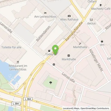 Standortübersicht der Tankstelle enercity AG in 30159 Hannover