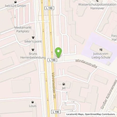 Standortübersicht der Tankstelle enercity AG in 30163 Hannover