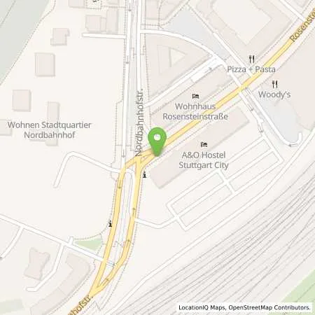 Standortübersicht der Tankstelle Stadtwerke Stuttgart GmbH in 70191 Stuttgart