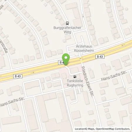 Standortübersicht der Tankstelle Stadtwerke Rüsselsheim GmbH in 65428 Rüsselsheim