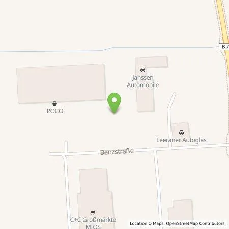 Standortübersicht der Tankstelle GreenCharge GmbH in 26789 Leer (Ostfriesland)