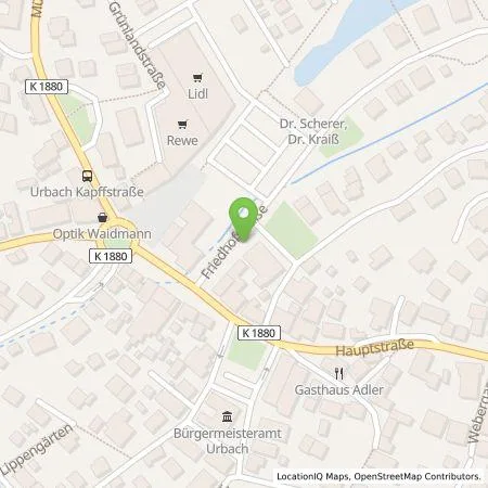 Standortübersicht der Tankstelle Albwerk Elektro- und Kommunikationstechnik GmbH in 73660 Urbach