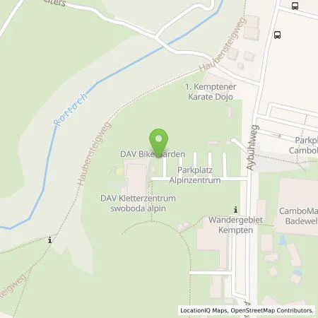 Standortübersicht der Tankstelle Deutscher Alpenverein Sektion Allgäu-Kempten des DAV e.V. in 87439 Kempten