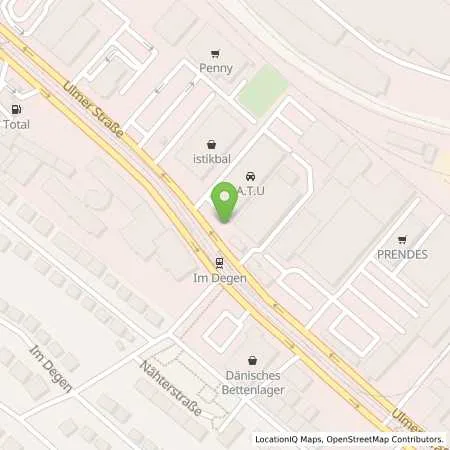 Standortübersicht der Tankstelle Allego GmbH in 70327 Stuttgart