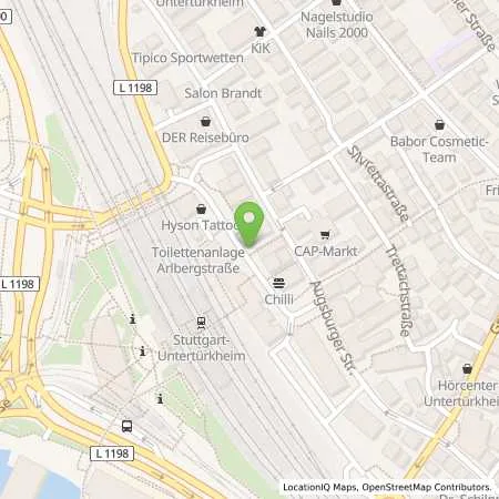 Standortübersicht der Tankstelle Stadtwerke Stuttgart GmbH in 70327 Stuttgart