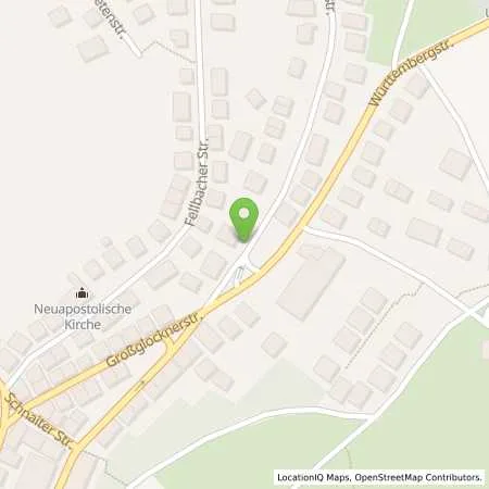 Standortübersicht der Tankstelle Stadtwerke Stuttgart GmbH in 70327 Stuttgart