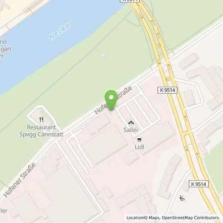 Standortübersicht der Tankstelle Lidl Dienstleistung GmbH & Co. KG in 70372 Bad Canstatt
