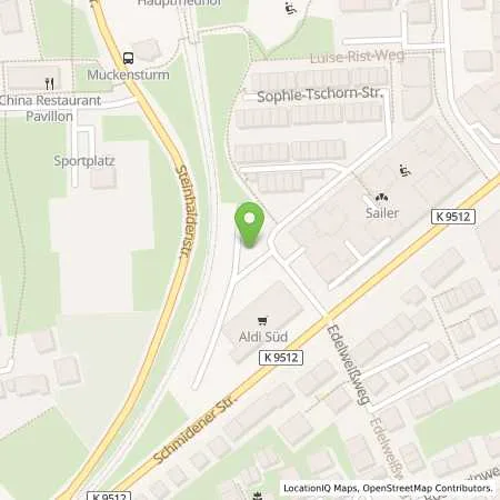 Standortübersicht der Tankstelle ALDI SÜD in 70374 Stuttgart