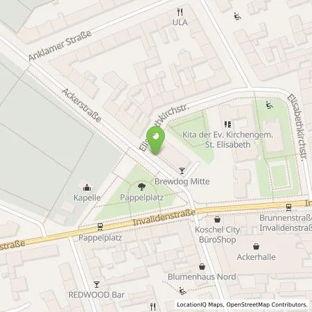 Standortübersicht der Tankstelle Berliner Stadtwerke KommunalPartner GmbH in 10115 Berlin