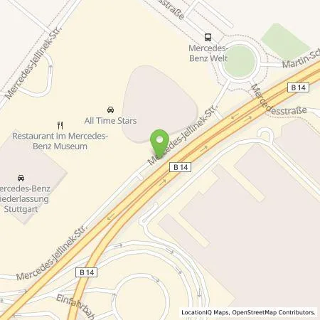 Standortübersicht der Tankstelle Mercedes-Benz AG in 70327 Stuttgart