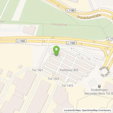 Standortübersicht der Tankstelle Mercedes-Benz AG in 71063 Sindelfingen