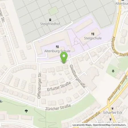 Standortübersicht der Tankstelle Stadtwerke Stuttgart GmbH in 70376 Stuttgart