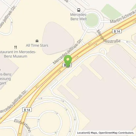 Standortübersicht der Tankstelle Mercedes-Benz AG in 70372 Stuttgart