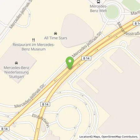 Standortübersicht der Tankstelle Mercedes-Benz AG in 70372 Stuttgart