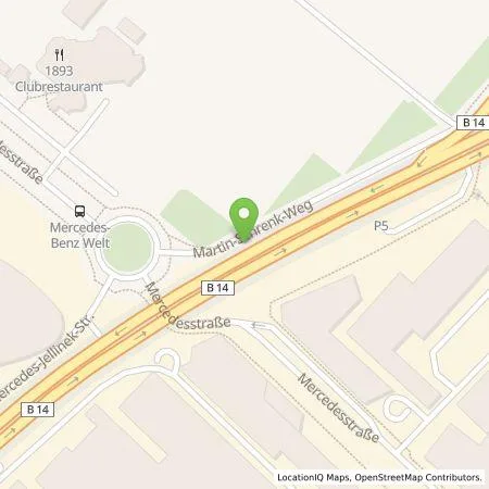 Standortübersicht der Tankstelle Mercedes-Benz AG in 70372 Stuttgart