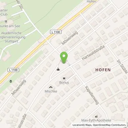 Standortübersicht der Tankstelle eze.network GmbH in 70378 Stuttgart