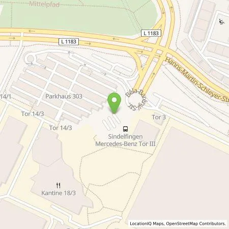 Standortübersicht der Tankstelle Mercedes-Benz AG in 71063 Sindelfingen