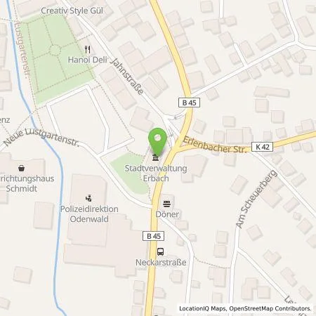 Standortübersicht der Tankstelle Entega Plus GmbH in 64711 Erbach