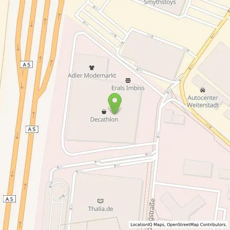 Standortübersicht der Tankstelle Entega Plus GmbH in 64331 Weiterstadt