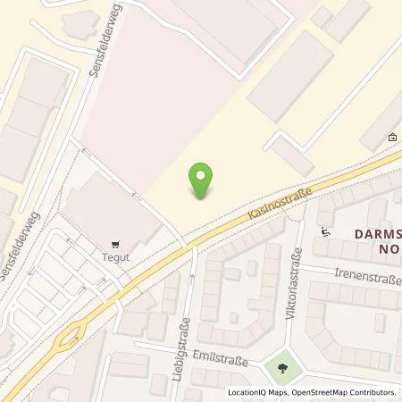 Standortübersicht der Tankstelle Entega Plus GmbH in 64293 Darmstadt